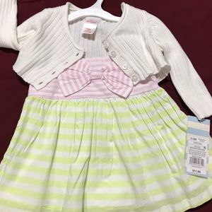 Cat & Jack Girls 0-3mos 3PC Outfit